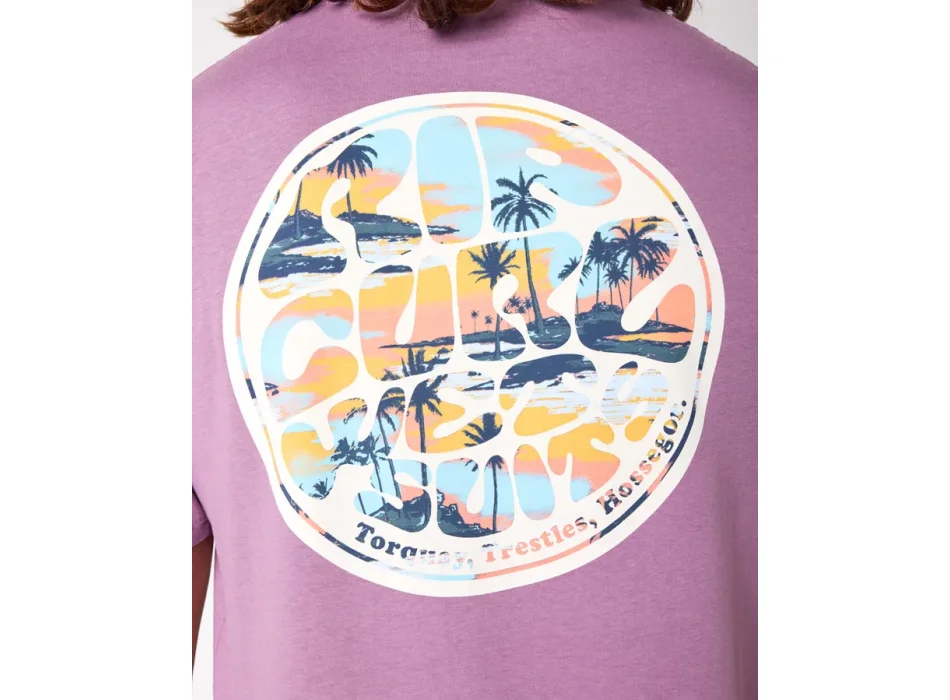 RIP CURL T-SHIRT PASSAGE DUSTY PURPLE