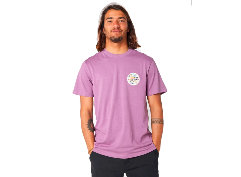 RIP CURL T-SHIRT PASSAGE DUSTY PURPLE