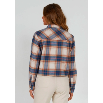 SALTY CREW CAMICIA IN FLANELLA STAY GOLDEN CROP FLANNEL