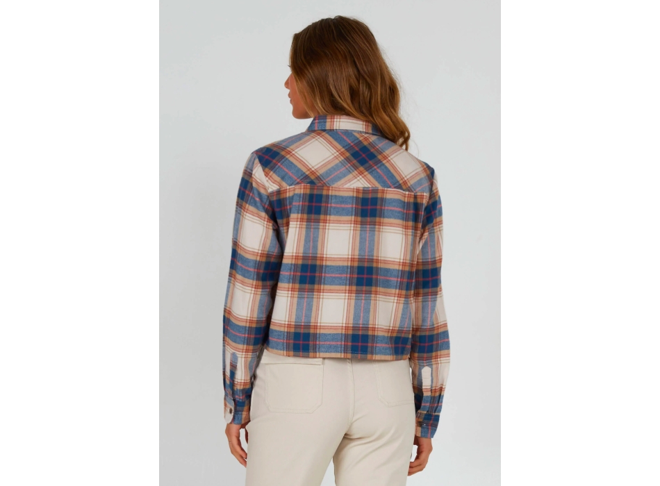 SALTY CREW CAMICIA IN FLANELLA STAY GOLDEN CROP FLANNEL