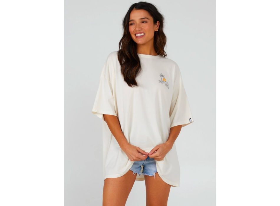 SALTY CREW JOY COVER UP TEE OFF WHITE