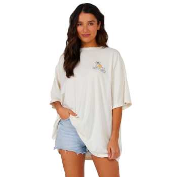 SALTY CREW JOY COVER UP TEE OFF WHITE