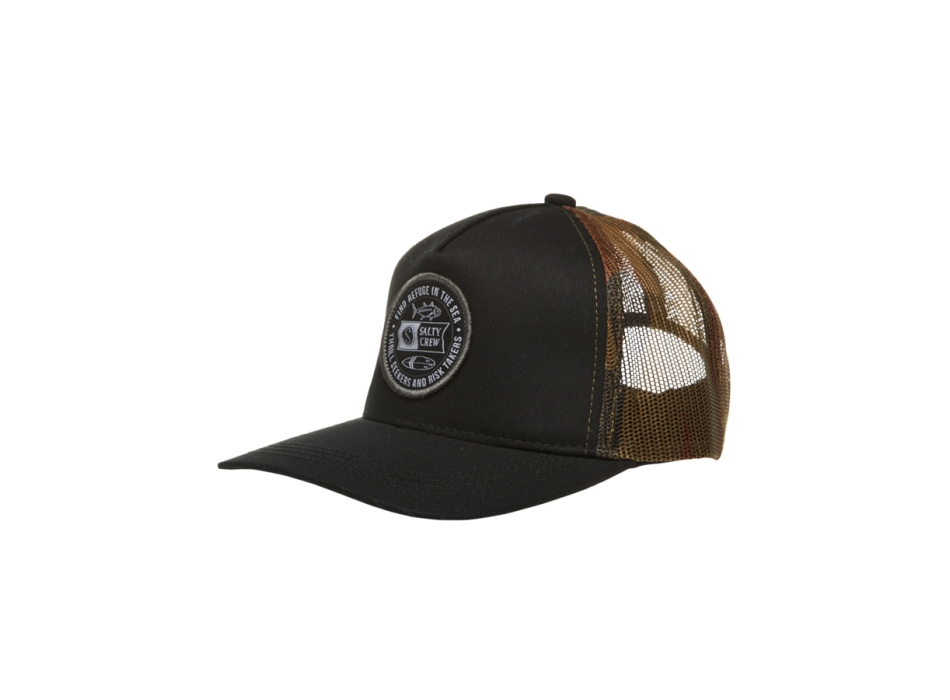 SALTY CREW LEGENDS RETRO TRUCKER CAPPELLINO BLACK CAMO