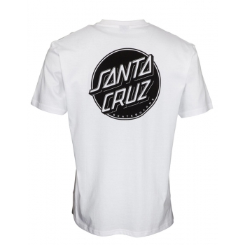 SANTA CRUZ CONTRA DOT MONO T-SHIRT WHITE