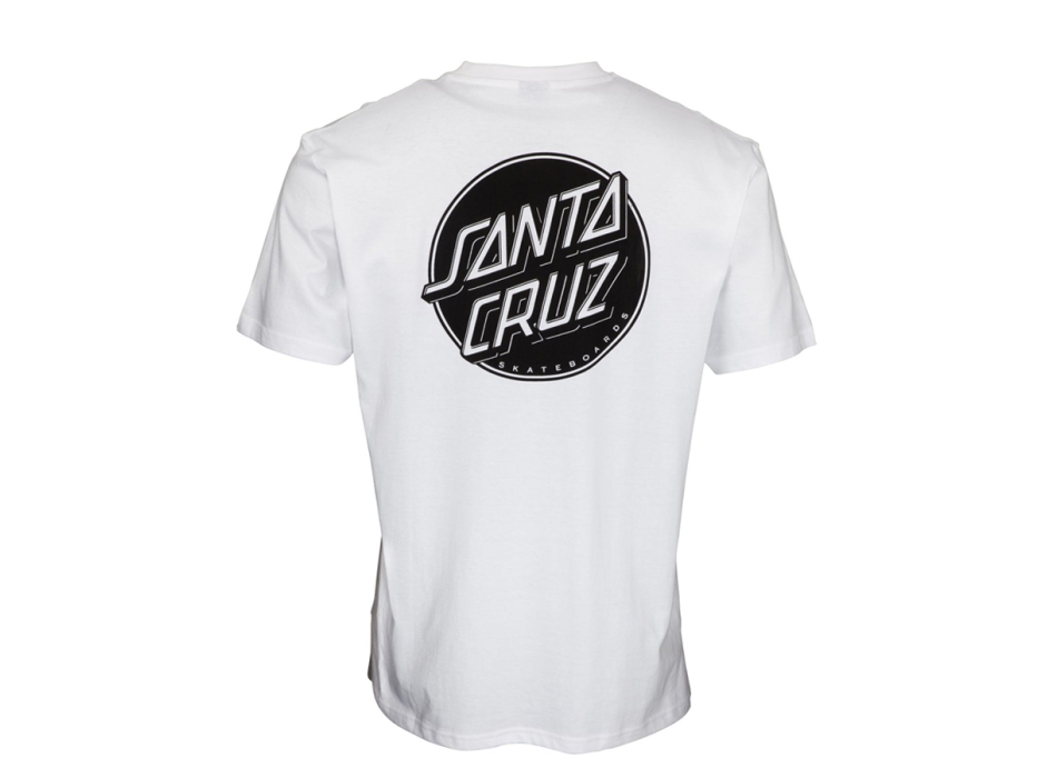 SANTA CRUZ CONTRA DOT MONO T-SHIRT WHITE