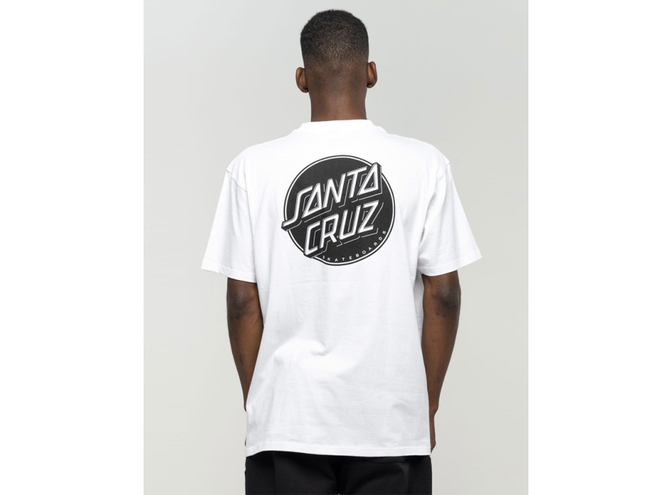 SANTA CRUZ CONTRA DOT MONO T-SHIRT WHITE