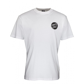 SANTA CRUZ CONTRA DOT MONO T-SHIRT WHITE