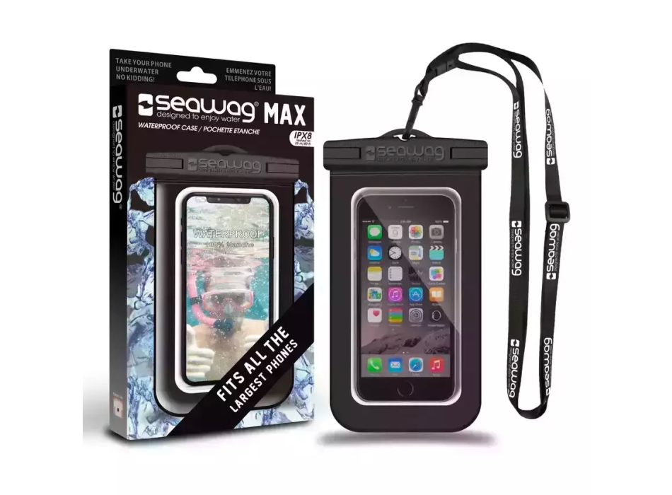 SEAWAG CUSTODIA IMPERMEABILE PER SMARTPHONE MAXI WHTE BLACK 6'2"