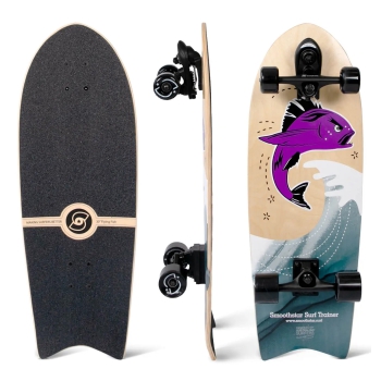 SMOOTHSTAR 30" THD FISH PURPLE SURFSKATE COMPLETO