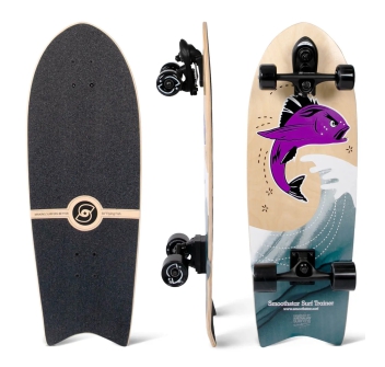 SMOOTHSTAR 30" THD FISH PURPLE SURFSKATE COMPLETO