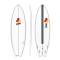 TORQ 5'6"-6'6" POD MOD X-LITE AL MERRICK WHITE PINLINE FUTURES